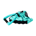 Surf 9 DLX Molded Rope and Handle Combo coiled turquoise rope with black foam grips. Turquoise end caps and black handle.