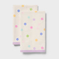 2pk Easter Polka Dot Hand Towel Set