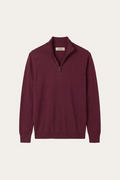 Arlino Quarter Zip Knit Wine Red