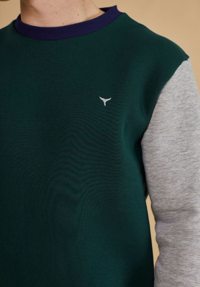 Arnoux Men's Sweatshirt - Green - Whale Of A Time Clothing