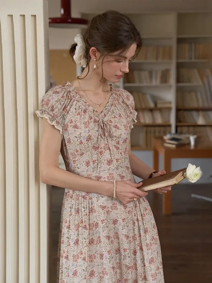 Ayra V-Neck Floral Dress