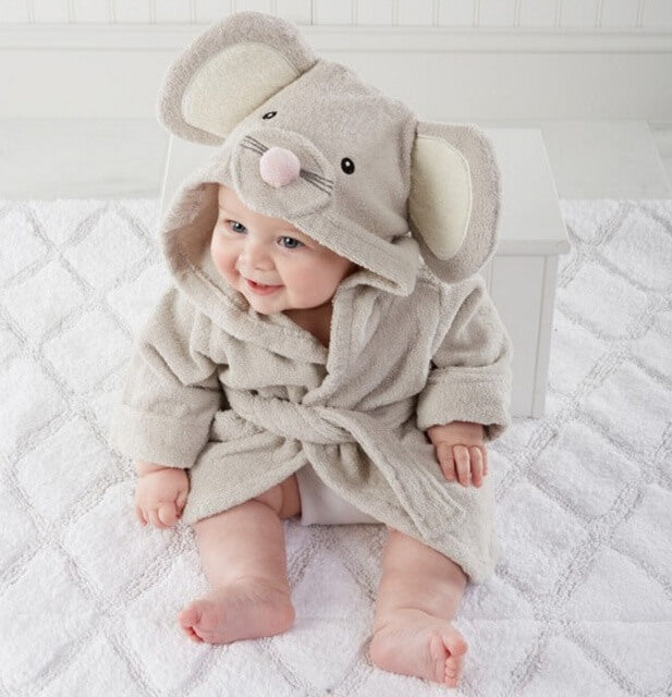 Baby Hooded Animal Bath Towel | Soft Cotton Baby Hooded Bath Towel
