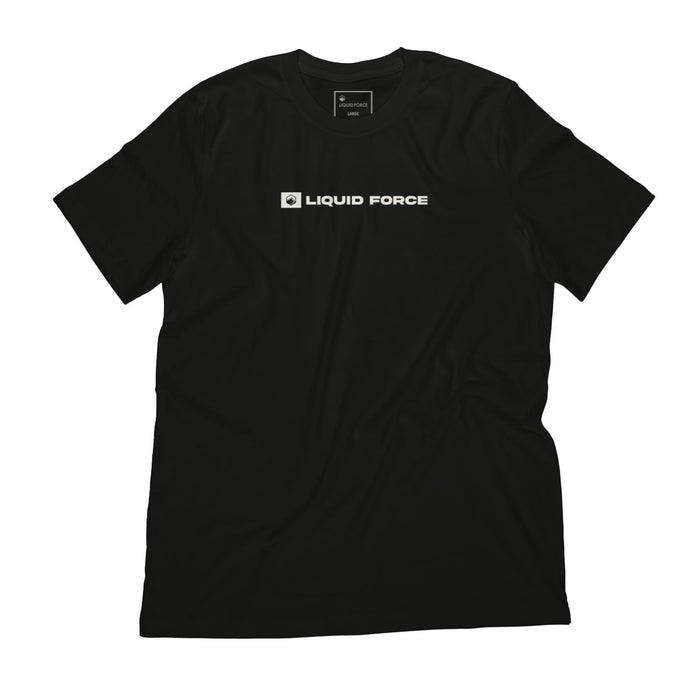 Basic Tee: Black shirt with LIQUID FORCE logo on the front.