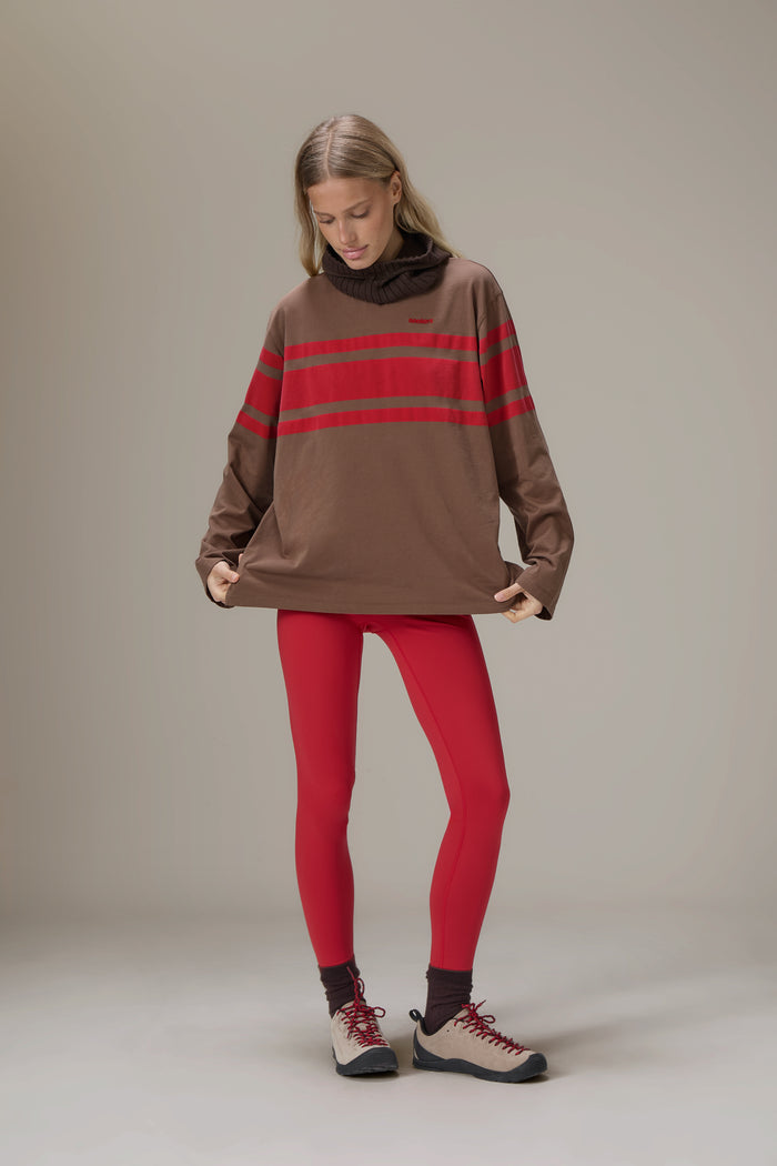Boardwalk Long Sleeve Tee in Brown