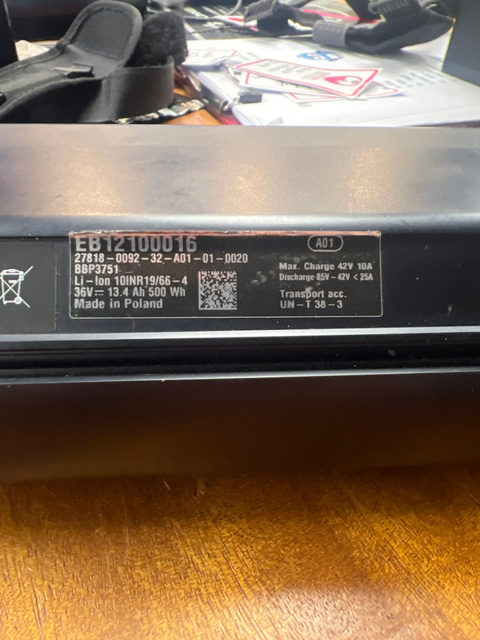 Bosch Smart System PowerTube Battery - 500Wh Vertical - Lightly used
