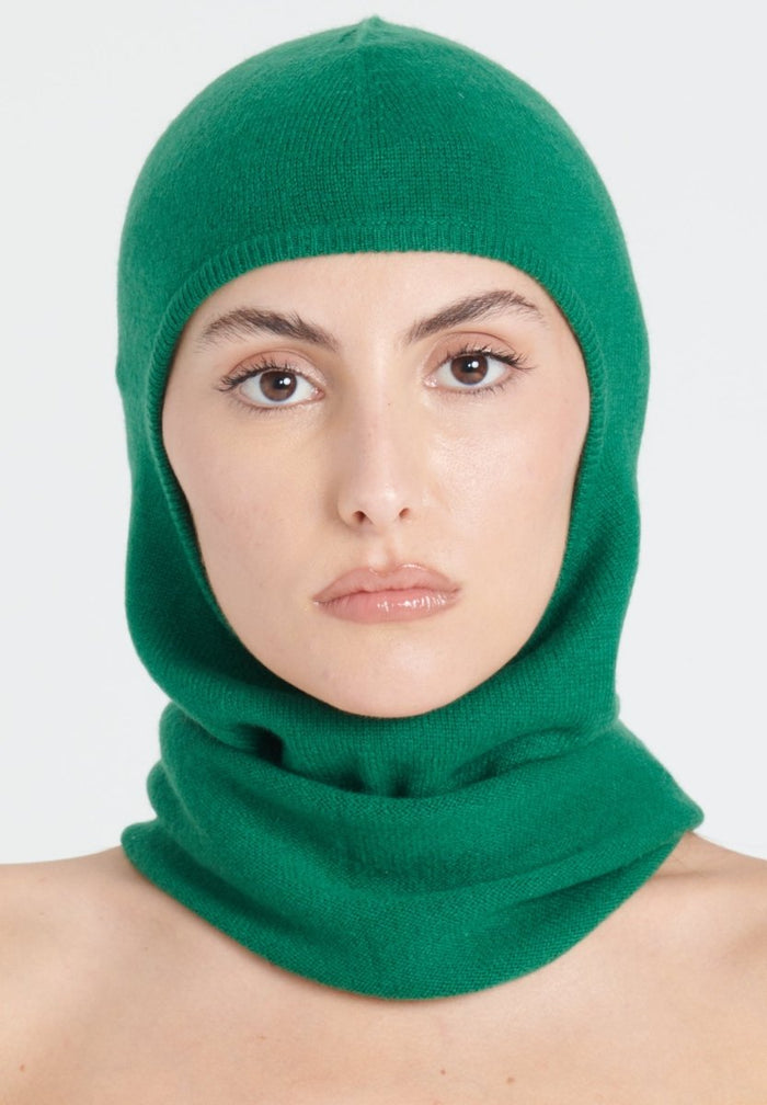UNI 9 Cagoule en cachemire vert émeraude