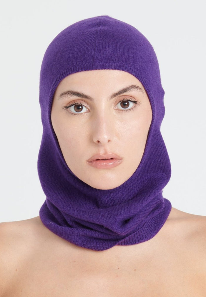 UNI 9 Cagoule en cachemire violet