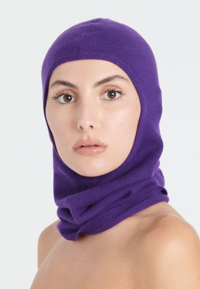 UNI 9 Cagoule en cachemire violet