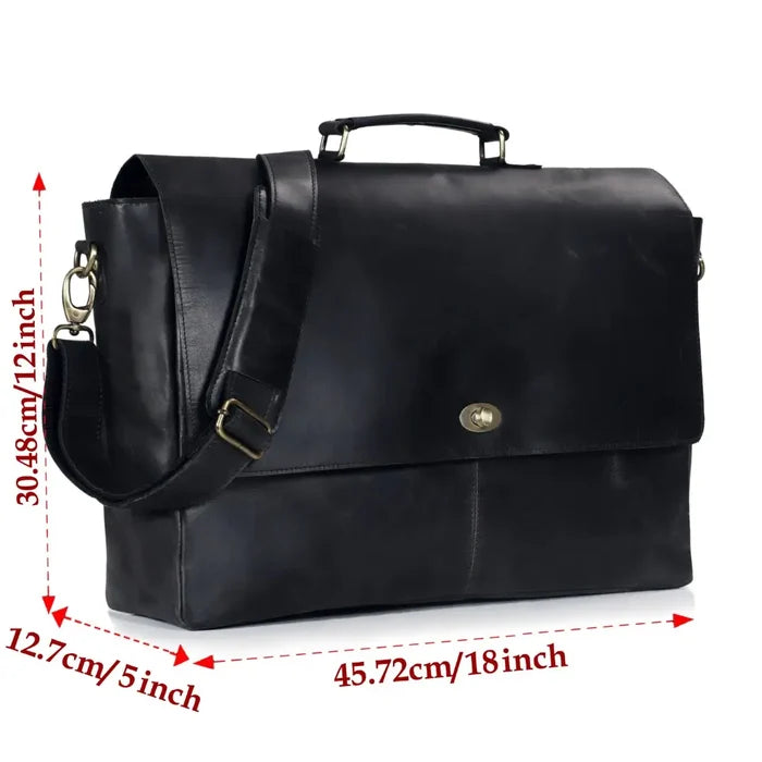 Captain Lawyer Leather Messenger Bag
