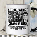 Charlie Kirk American Mug, Made in the USA Memorial Gift Personalized Ceramic Mug OrnamentallyYou White - Black Non-Custom