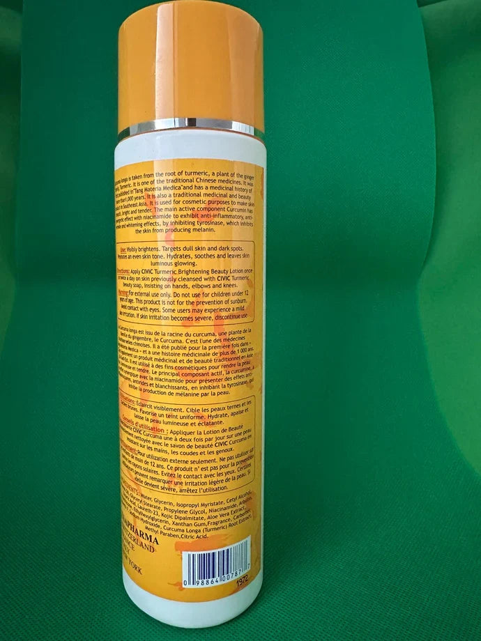 Civic Brightening Turmeric Lotion 500 ml 16.80fl.oz