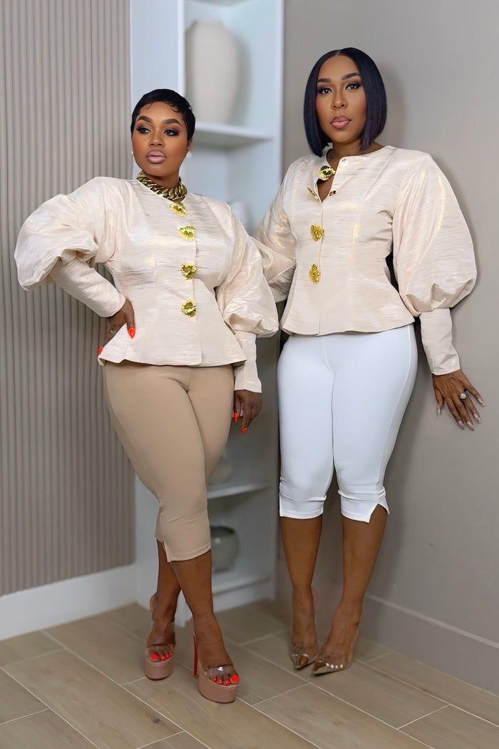 Clarisse Luxe Statement Peplum Blazer