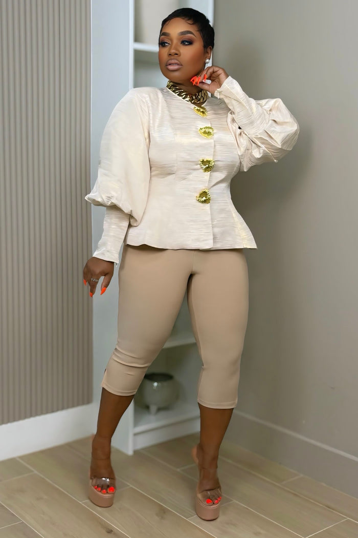 Clarisse Luxe Statement Peplum Blazer