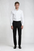 Classic White Twill Shirt – a timeless white shirt crafted in a smooth twill weave, featuring a custom tailored silhouette for effortless elegance and refined formal wear.