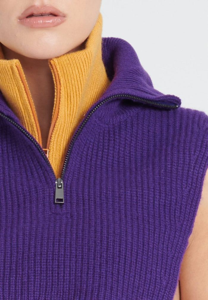 ZAYA 1 Snood en cachemire 4 fils violet