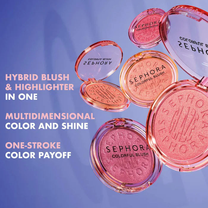Colorful Blush and Highlighter Glaze