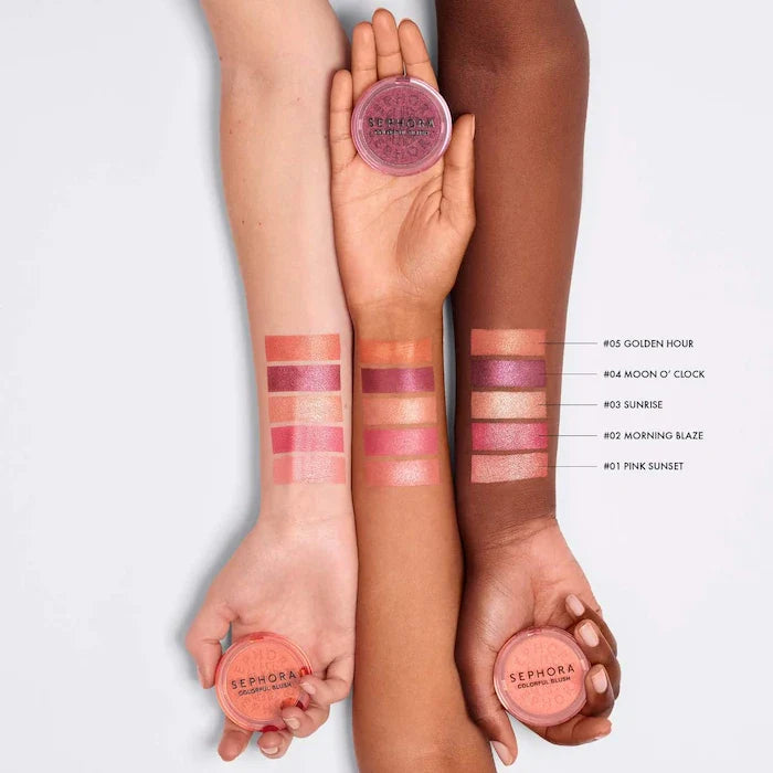 Colorful Blush and Highlighter Glaze