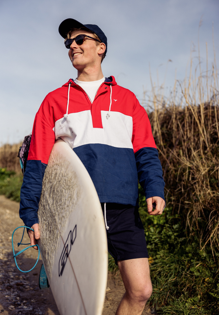 Cornwall Unisex Windbreaker - Red - Whale Of A Time Clothing