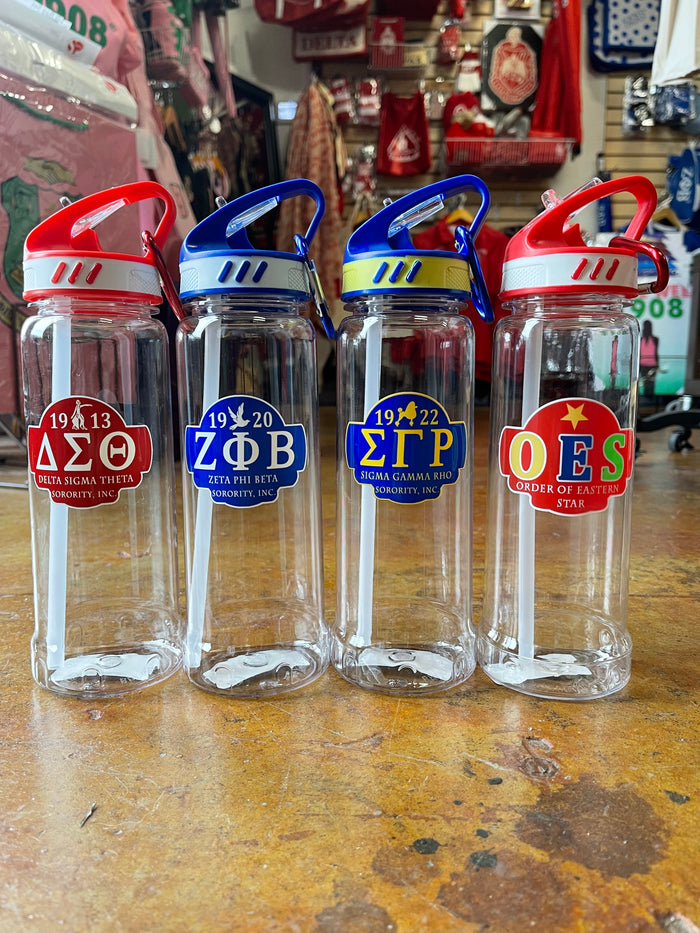 D9 - Clear Water Bottle W/Carabiner Hook