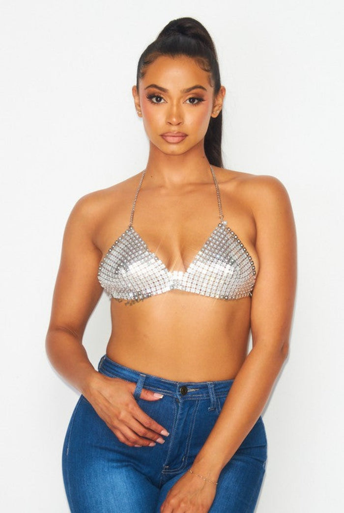 Dazed.....Rhinestone Bra Top Hot & Delicious
