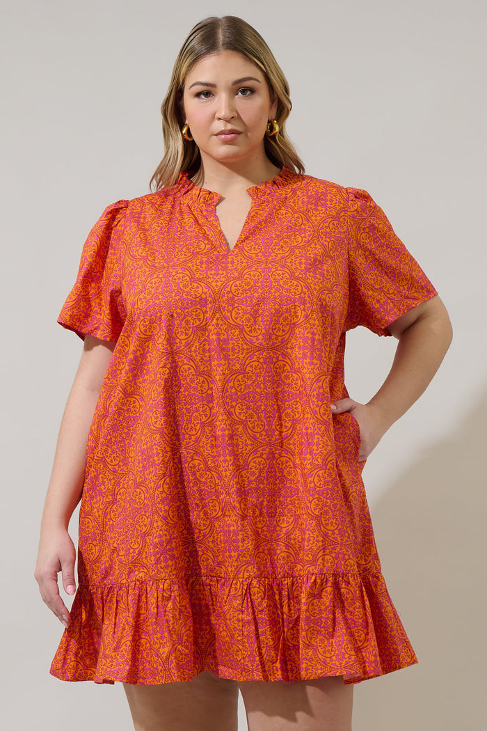 DeBary Floral Celeste Mini Dress Curve
