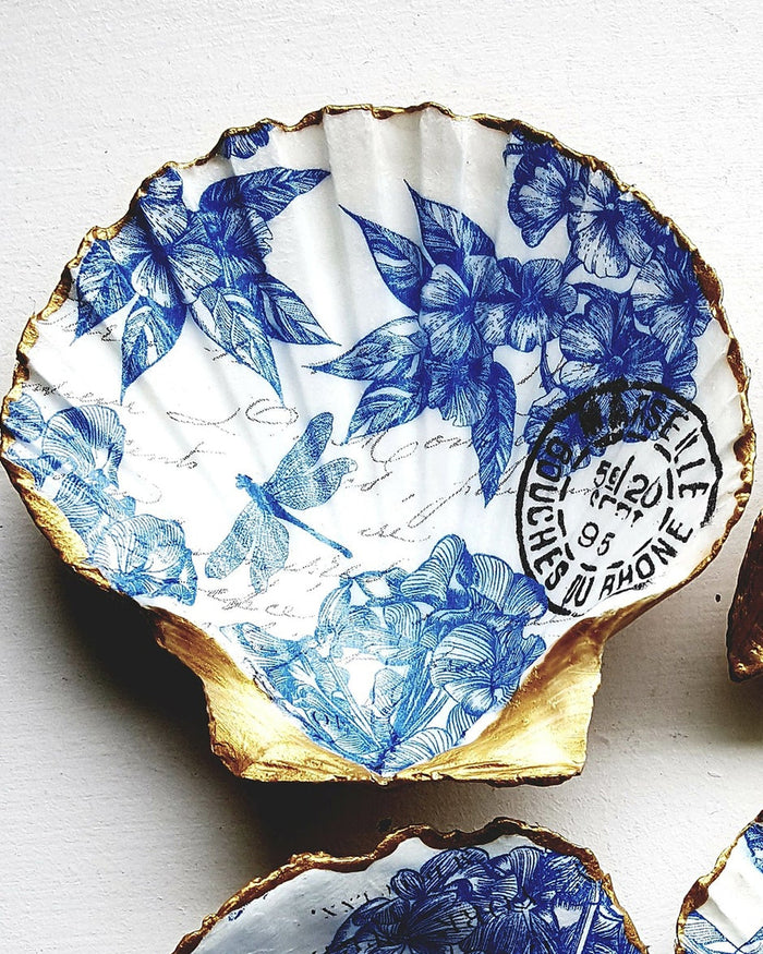 Decoupage Seashell Scallop - Indigo Meadow