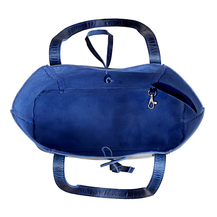 Denver Leather Bag Combo - Blue