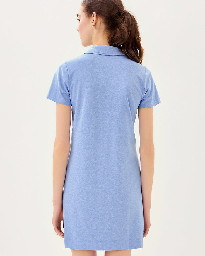 Dune Upf 50 Plus Short Sleeve Dress - Heathered Jacaranda Blue