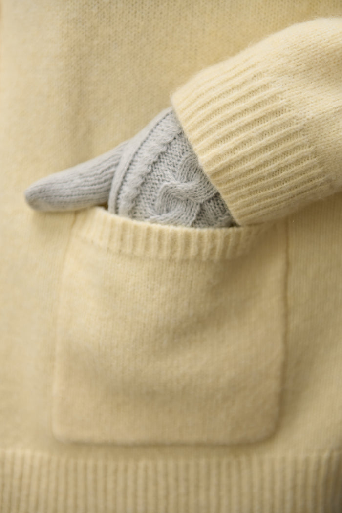 Eccles Button Cardigan in Butter Yellow