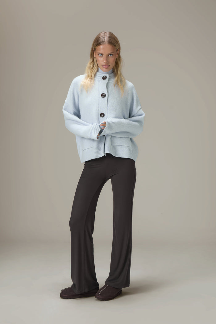Eccles Button Cardigan in Powder Blue