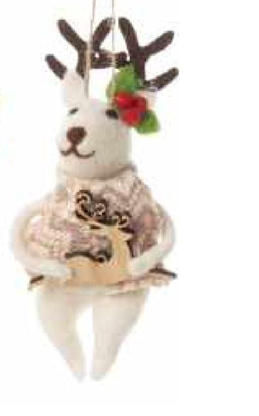 Felted Reindeer Ornament