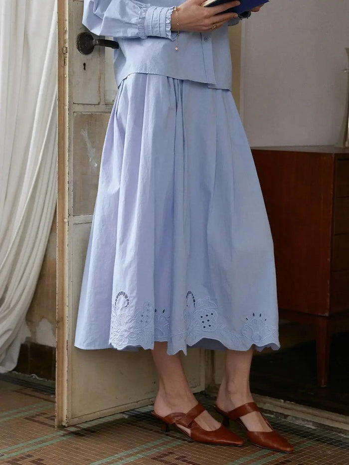 【Final Sale】Kassidy Hollow 100% Cotton Skirt