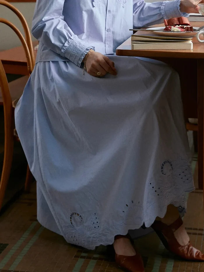 【Final Sale】Kassidy Hollow 100% Cotton Skirt