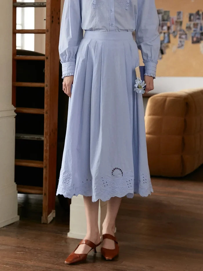 【Final Sale】Kassidy Hollow 100% Cotton Skirt