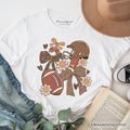 Football Mom Coquette Bow Daisy T-Shirt, Retro Fall Game Day Preppy Tee T-Shirts OrnamentallyYou White XS