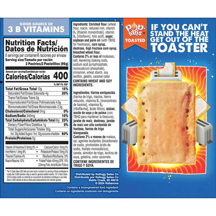 Pop-Tarts Frosted Brown Sugar Cinnamon información nutricional