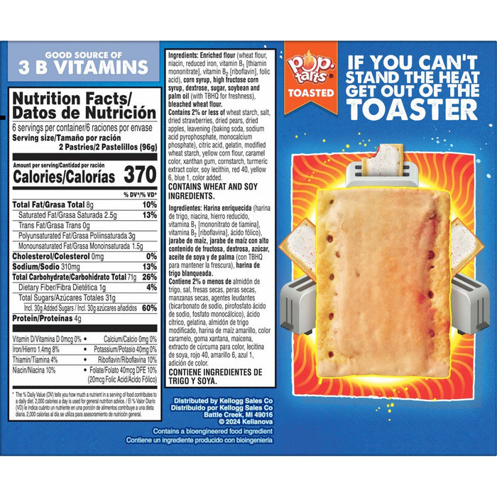 Pop-Tarts Frosted Strawberry información nutricional
