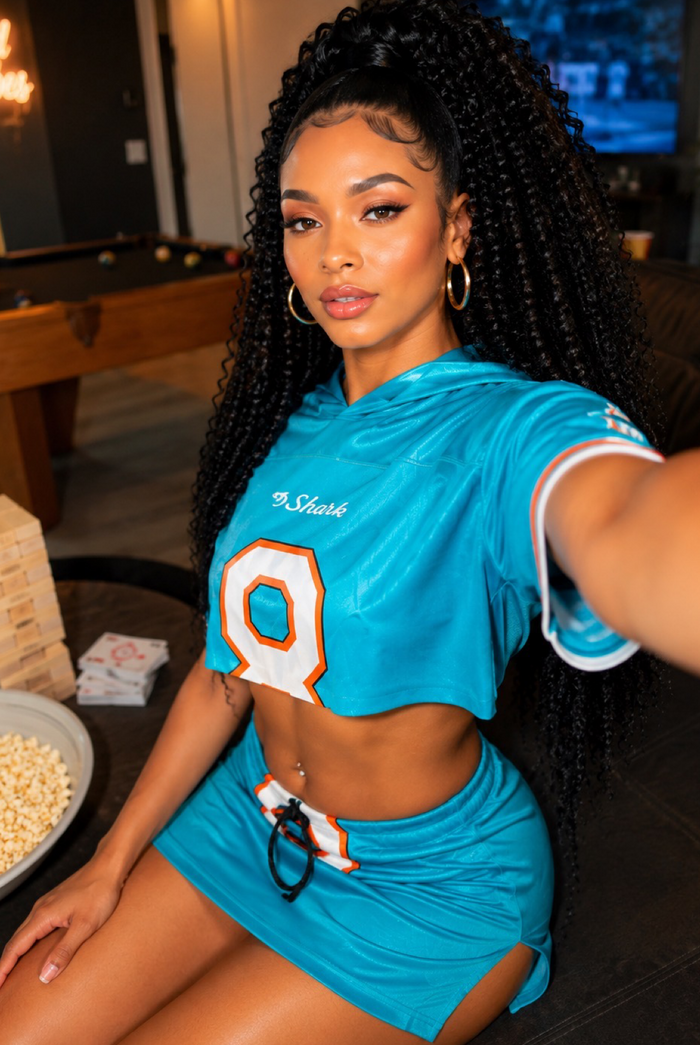 Game On - Jersey Crop Matching Mini Skirt Set