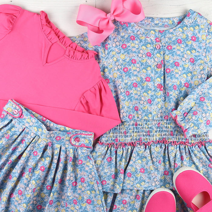 Girls Pleated Skort - Wildflower