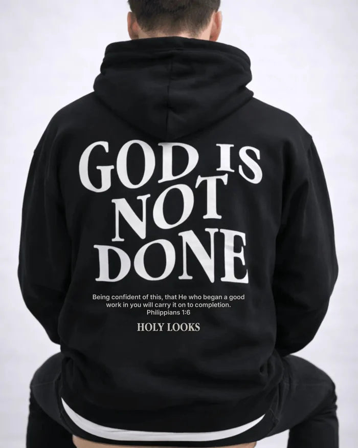 God Is Not Done Hoodie Black - Holy Looks