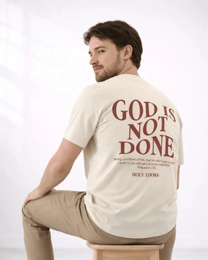 God Is Not Done Tee Sand - Holy Looks