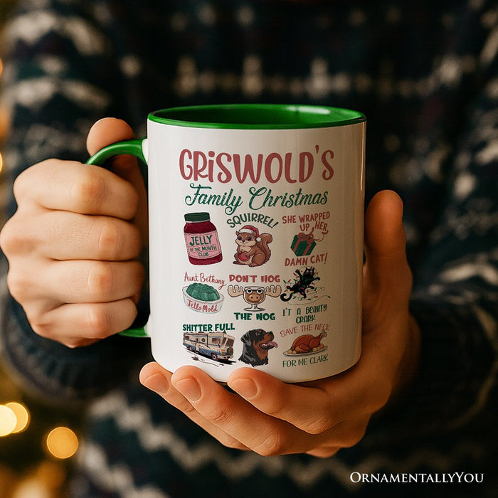 Griswold’s Family Christmas Personalized Mug, Funny Retro Vacation Movie Quote Gift with Custom Name Personalized Ceramic Mug OrnamentallyYou