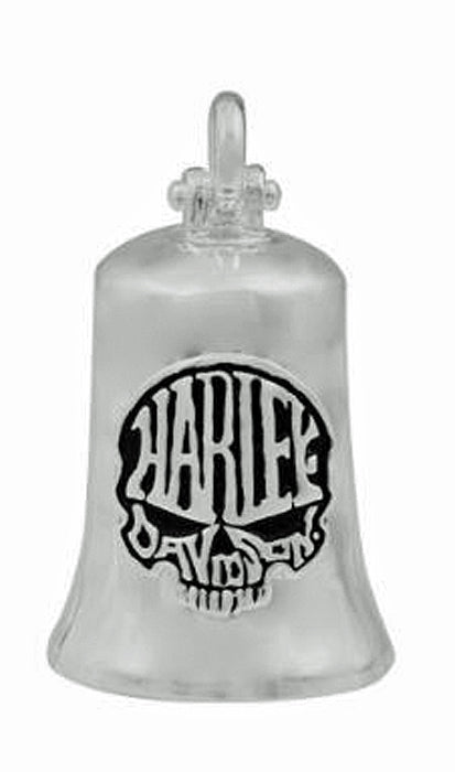 Harley-Davidson® Calavera Skull Ride Bell | Bar & Shield® on Back | Silver Tone - HRB102