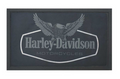 Harley-Davidson® Eagle Entry Door Mat - Durable Rubber Backing & Boarder - Black