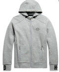 Harley-Davidson Men's Rib-Knit Side Hoodie Grey