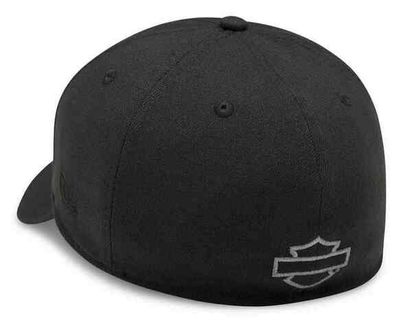 Harley-Davidson® Men's Tonal B&S Logo 39thirty® Baseball Cap - Black