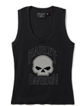 HARLEY-DAVIDSON WOMENS WILLIE G SKULL RIBBED TANK