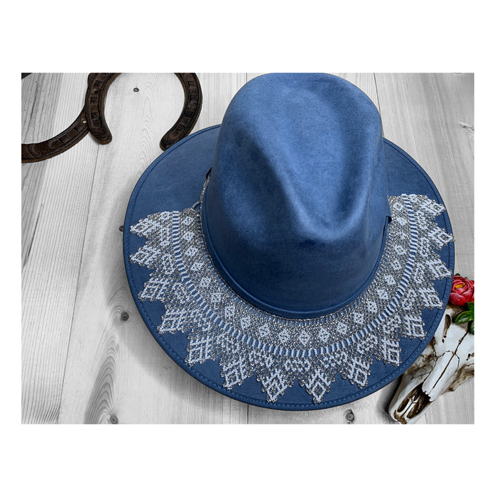 Hat with Beaded Hatband
