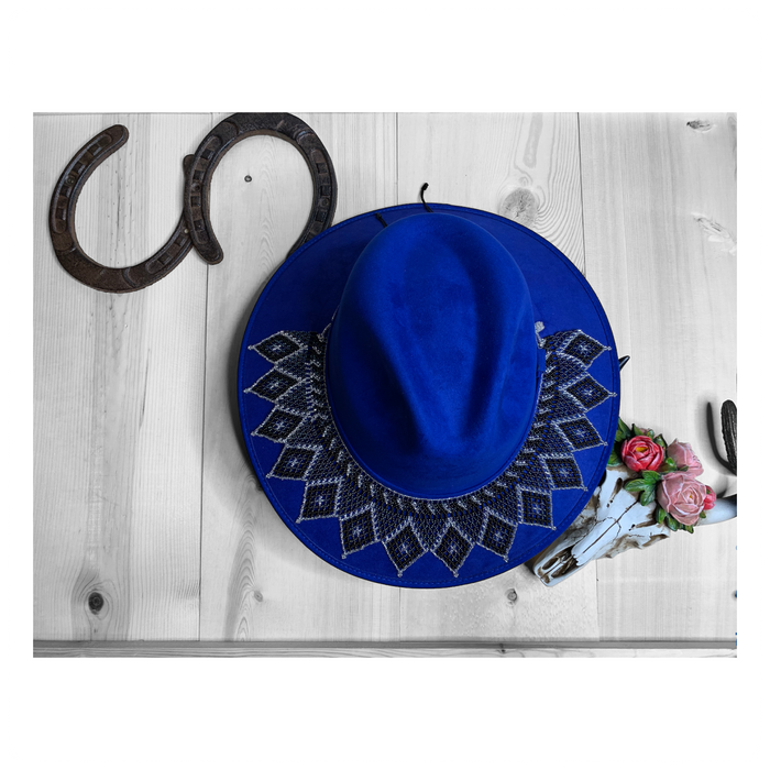 Hat with Beaded Hatband
