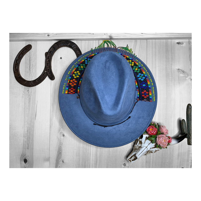 Hat with Beaded Hatband